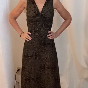 Elegant Black Floral Dress